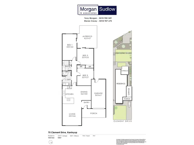 Floorplan of Homely house listing, 75 Clement Drive, Karrinyup WA 6018