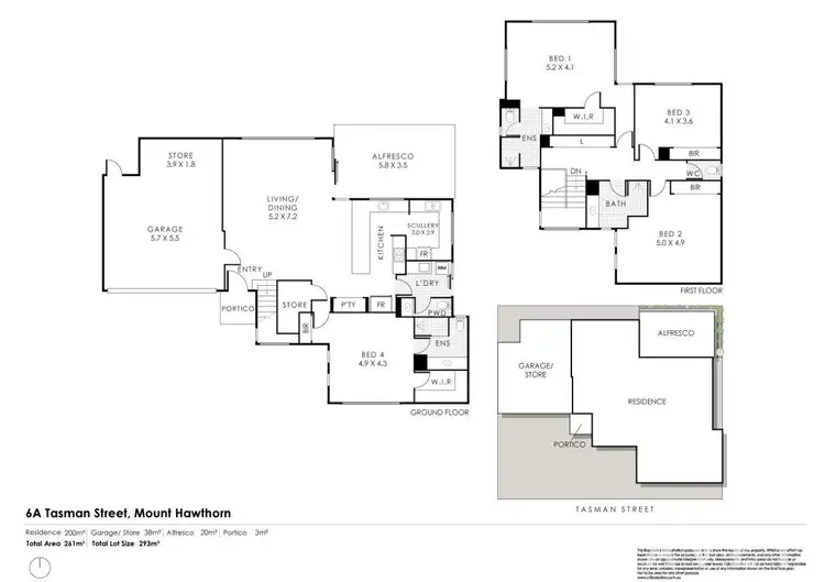 Floorplan of Homely house listing, 6A Tasman Street, Mount Hawthorn WA 6016