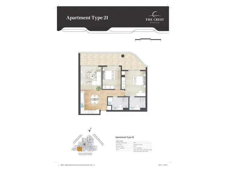 Floorplan of Homely apartment listing, 1208/118 Goodwood Parade, Burswood WA 6100