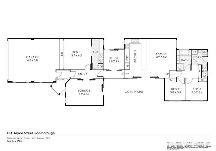 Floorplan of Homely house listing, 13A Joyce Street, Scarborough WA 6019