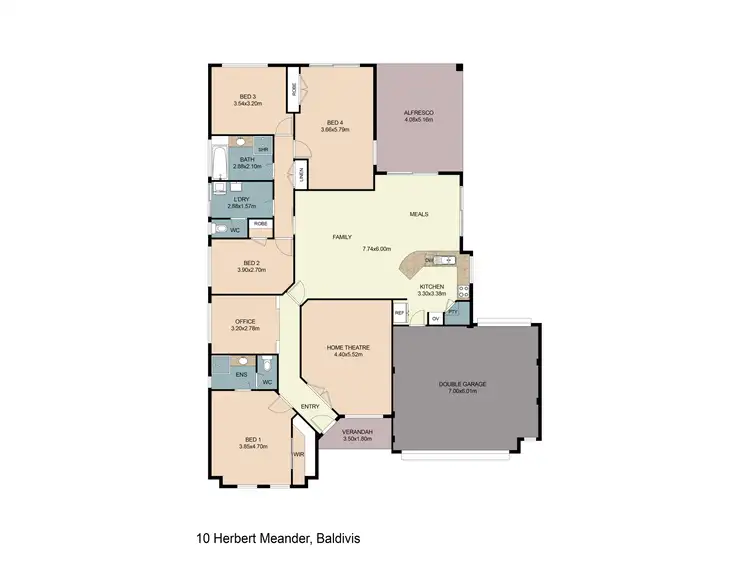 Floorplan of Homely house listing, 10 Herbert Meander, Baldivis WA 6171