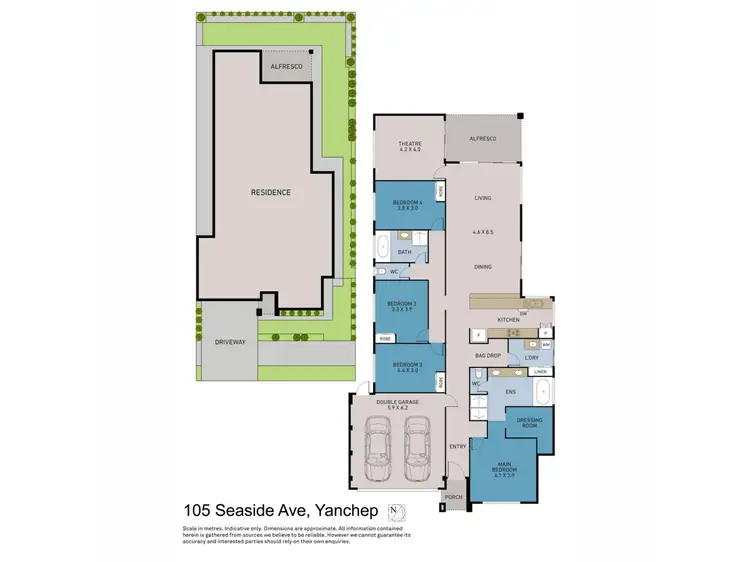 Floorplan of Homely house listing, 105 Seaside Avenue, Yanchep WA 6035