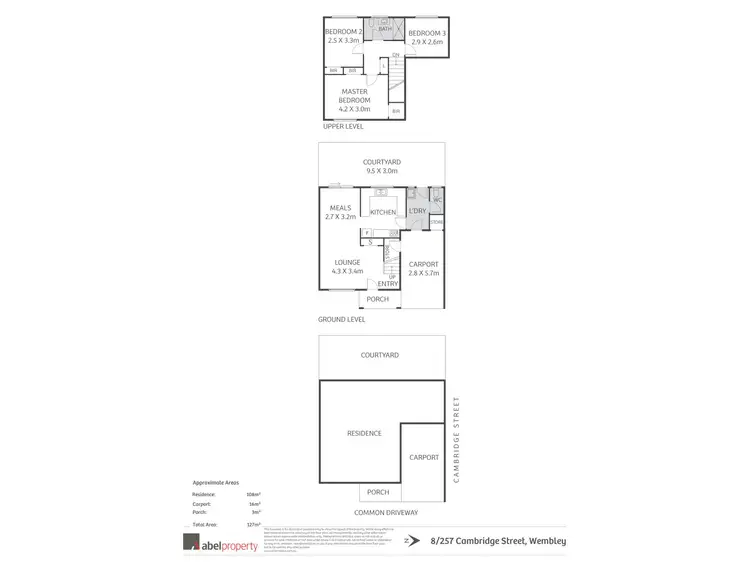 Floorplan of Homely townhouse listing, 8/257 Cambridge Street, Wembley WA 6014