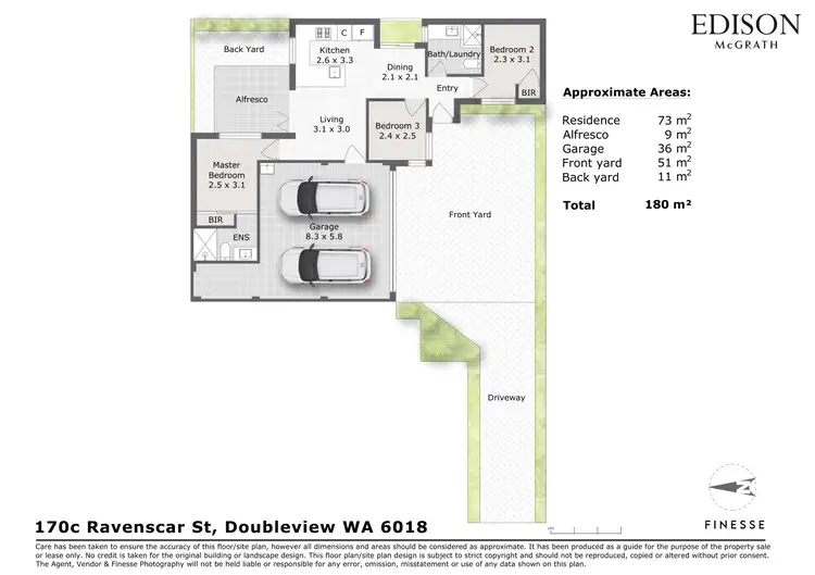 Floorplan of Homely villa listing, 170C Ravenscar Street, Doubleview WA 6018