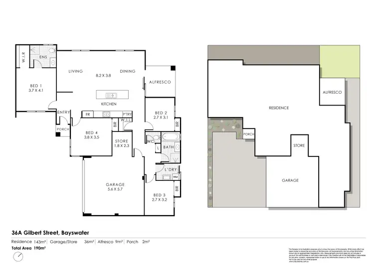 Floorplan of Homely house listing, 36A Gilbert Street, Bayswater WA 6053