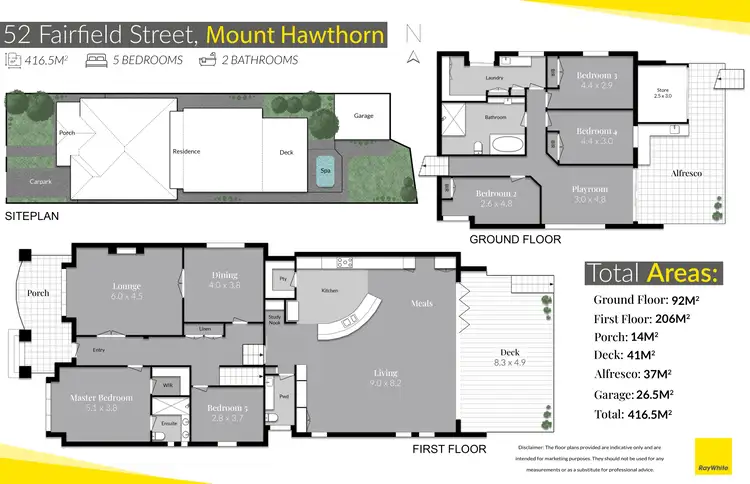 Floorplan of Homely house listing, 52 Fairfield Street, Mount Hawthorn WA 6016