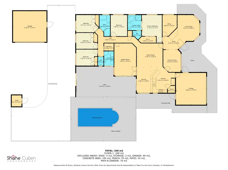 Floorplan of Homely house listing, 70 Osmetti Drive, Somerville WA 6430