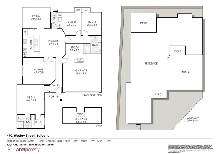 Floorplan of Homely villa listing, 47c Wesley Street, Balcatta WA 6021