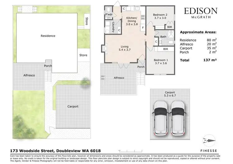 Floorplan of Homely house listing, 173 Woodside Street, Doubleview WA 6018