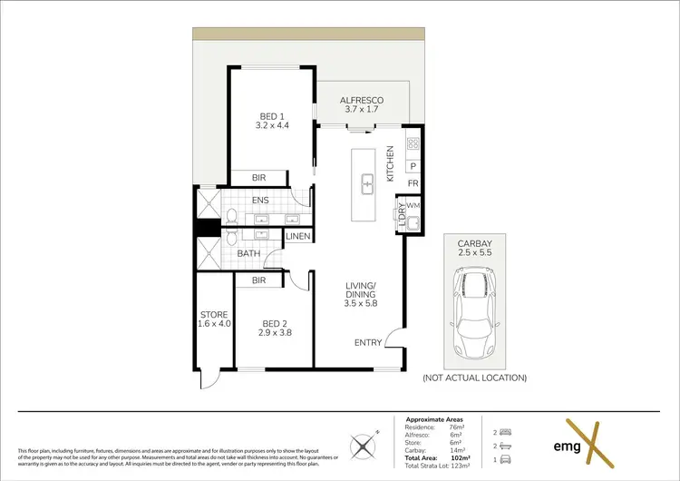 Floorplan of Homely apartment listing, 2/245 Wright Street, Cloverdale WA 6105