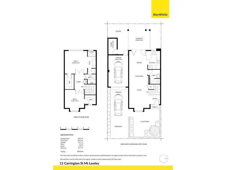 Floorplan of Homely townhouse listing, 11 Carrington Street, Mount Lawley WA 6050