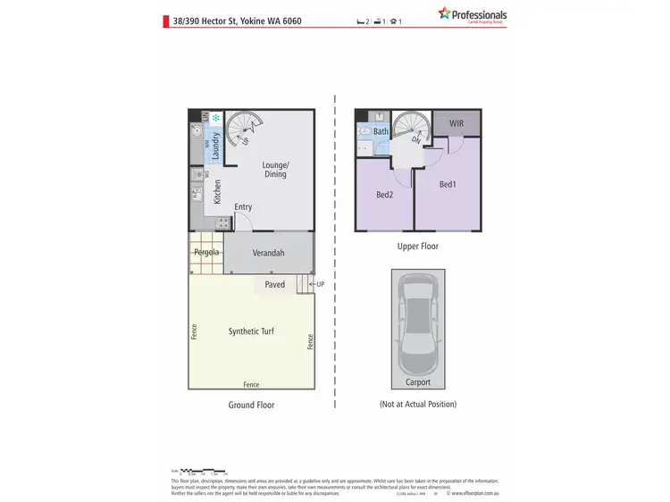 Floorplan of Homely unit listing, 38/390 Hector Street, Yokine WA 6060