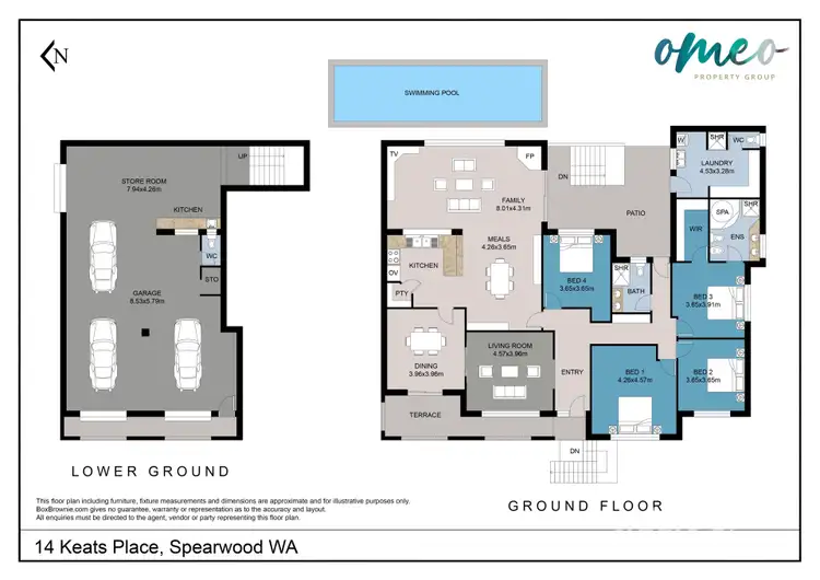Floorplan of Homely house listing, 14 Keats Place, Spearwood WA 6163