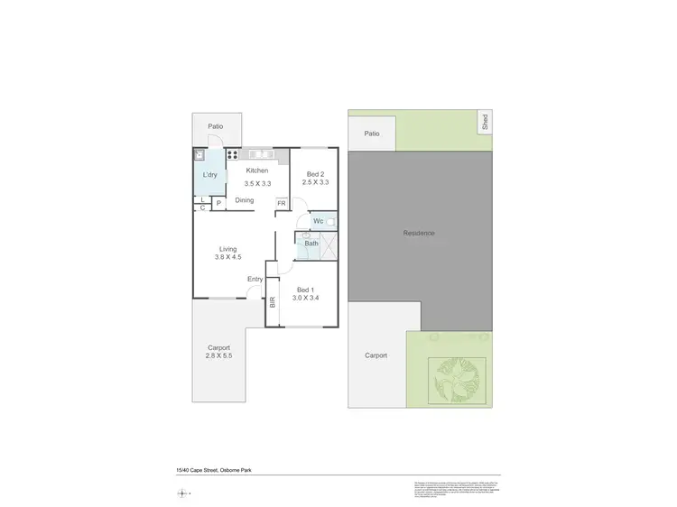Floorplan of Homely villa listing, 15/40 Cape Street, Osborne Park WA 6017
