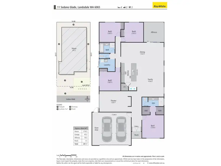Floorplan of Homely house listing, 11 Sedano Glade, Landsdale WA 6065