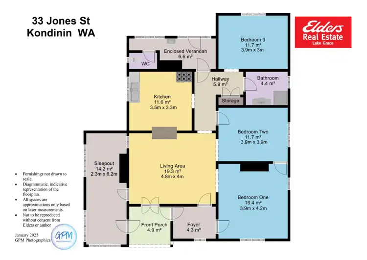 Floorplan of Homely house listing, 33 Jones Street, Kondinin WA 6367
