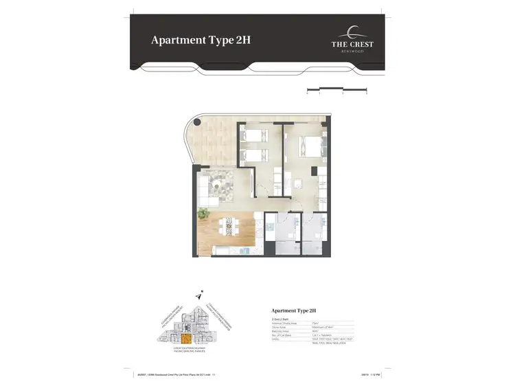 Floorplan of Homely apartment listing, 1507/118 Goodwood Parade, Burswood WA 6100