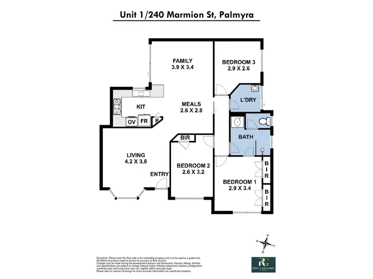 Floorplan of Homely villa listing, 1/240 Marmion Street, Palmyra WA 6157