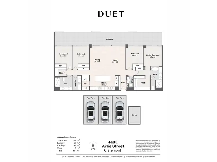 Floorplan of Homely apartment listing, 443/1 Airlie Street, Claremont WA 6010