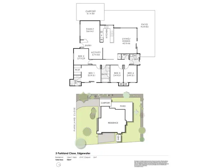 Floorplan of Homely house listing, 3 Parkland Close, Edgewater WA 6027