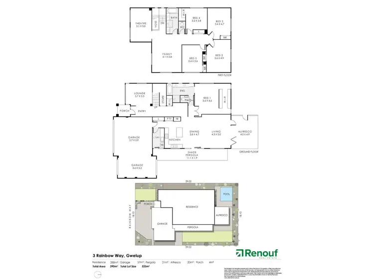 Floorplan of Homely house listing, 3 Rainbow Way, Gwelup WA 6018