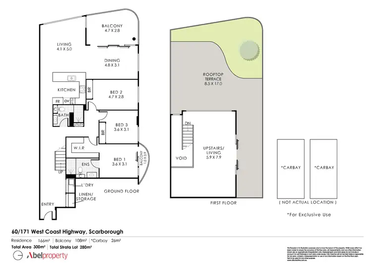Floorplan of Homely apartment listing, 60/171 West Coast Highway, Scarborough WA 6019