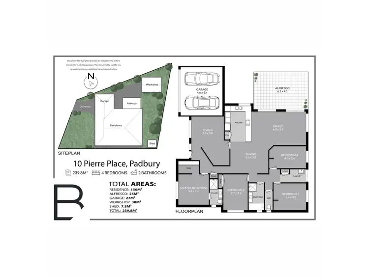 Floorplan of Homely house listing, 10 Pierre Place, Padbury WA 6025
