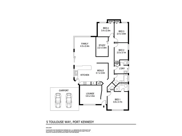 Floorplan of Homely house listing, 5 Toulouse Way, Port Kennedy WA 6172