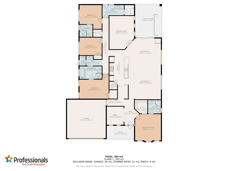 Floorplan of Homely house listing, 8 Alondro Way, Meadow Springs WA 6210