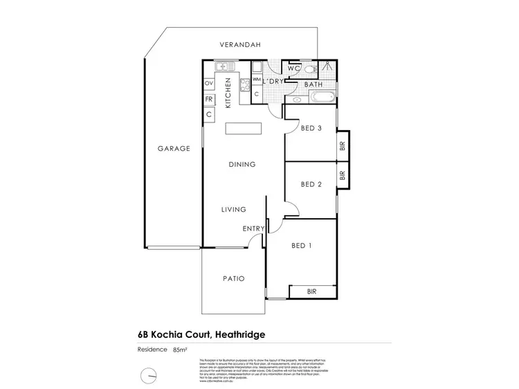 Floorplan of Homely house listing, 6B Kochia Court, Heathridge WA 6027