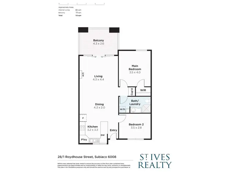 Floorplan of Homely apartment listing, 28/1 Roydhouse Street, Subiaco WA 6008