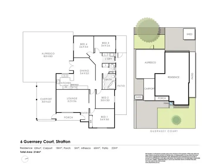 Floorplan of Homely house listing, 6 Guernsey Court, Stratton WA 6056
