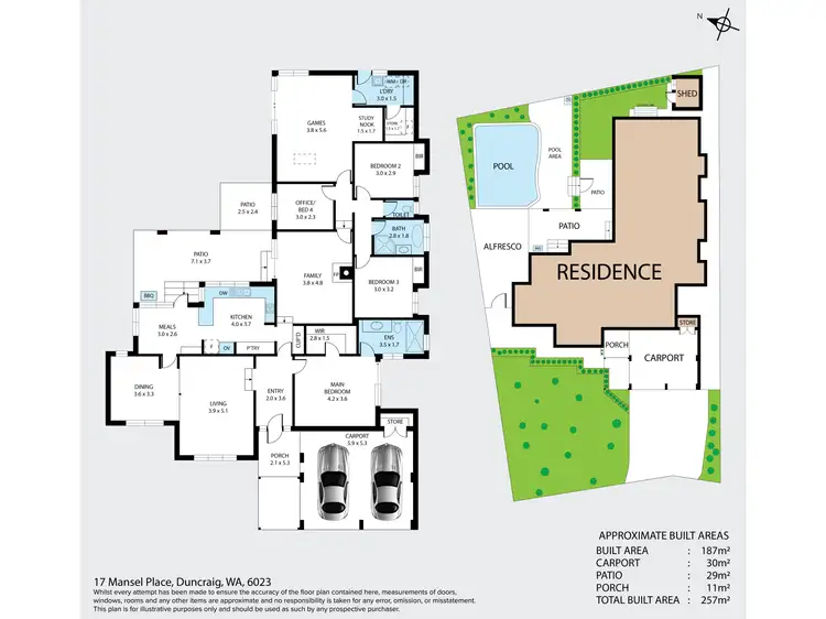 Floorplan of Homely house listing, 17 Mansel Place, Duncraig WA 6023
