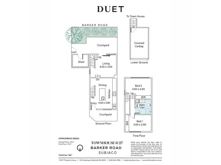 Floorplan of Homely townhouse listing, 6/27 Barker Road, Subiaco WA 6008
