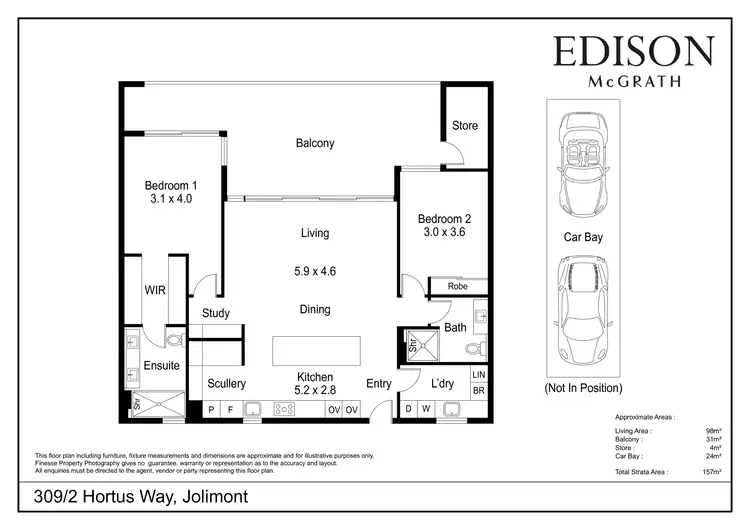 Floorplan of Homely apartment listing, 309/2 Hortus Way, Jolimont WA 6014