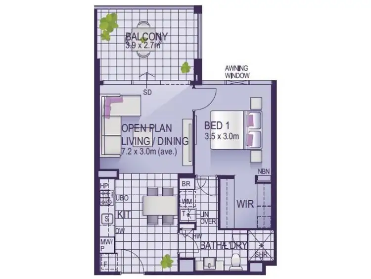 Floorplan of Homely apartment listing, 1505/908 Canning Highway, Applecross WA 6153