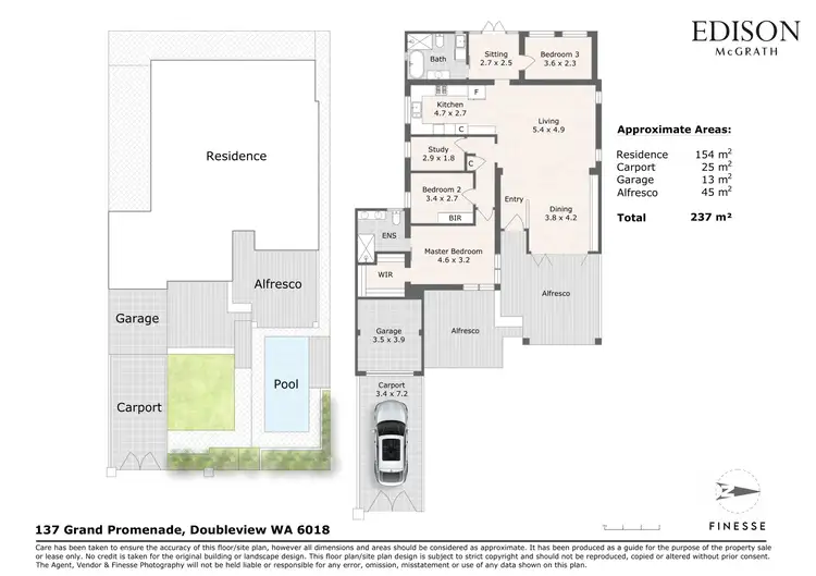 Floorplan of Homely house listing, 137 Grand Promenade, Doubleview WA 6018