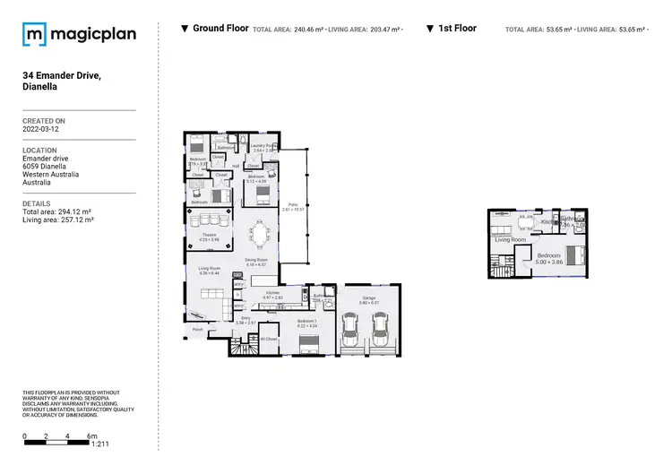 Floorplan of Homely house listing, 34 Emander Drive, Dianella WA 6059