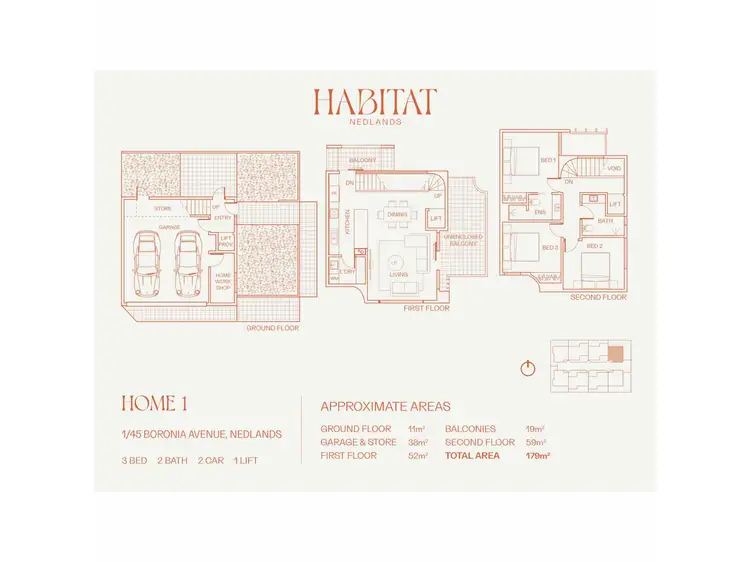 Floorplan of Homely house listing, 1/45 Boronia Avenue, Nedlands WA 6009