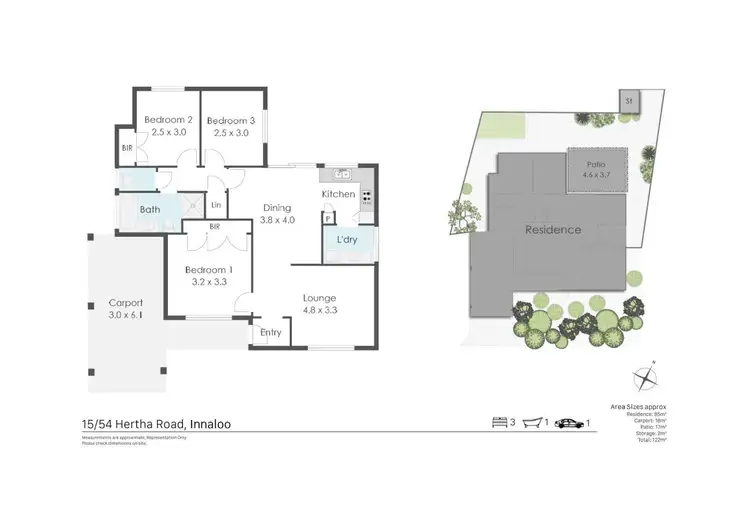 Floorplan of Homely villa listing, 15/54 Hertha Road, Innaloo WA 6018