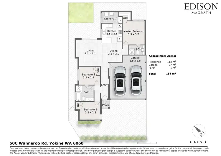 Floorplan of Homely villa listing, 50C Wanneroo Road, Yokine WA 6060