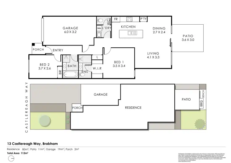 Floorplan of Homely house listing, 13 Castlereagh Way, Brabham WA 6055
