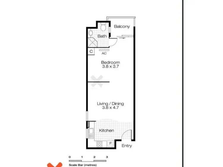 Floorplan of Homely apartment listing, 72/580 Newcastle Street, West Perth WA 6005