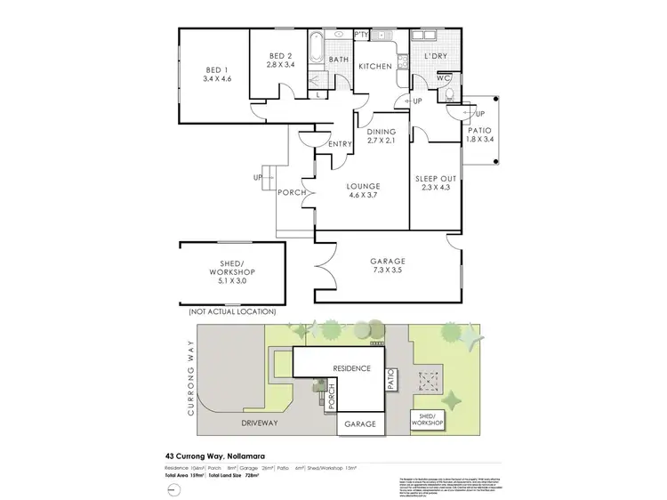 Floorplan of Homely house listing, 43 Currong Way, Nollamara WA 6061