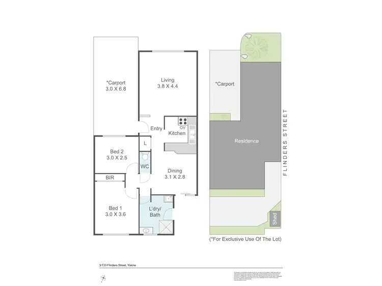 Floorplan of Homely villa listing, 3/133 Flinders Street, Yokine WA 6060