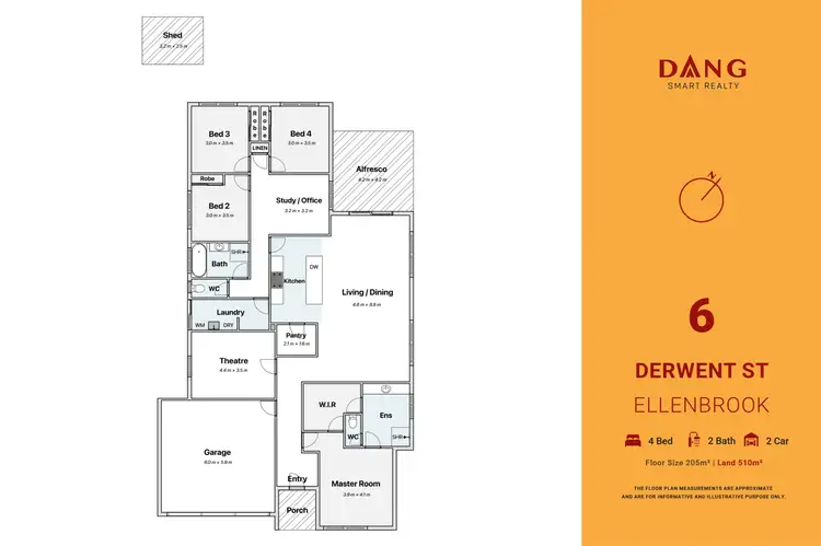 Floorplan of Homely house listing, 6 Derwent street, Ellenbrook WA 6069