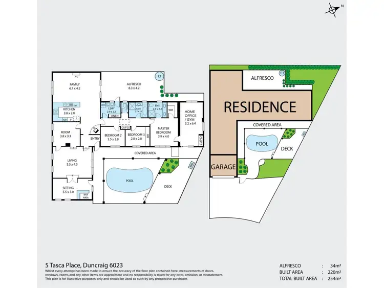 Floorplan of Homely house listing, 5 Tasca Place, Duncraig WA 6023