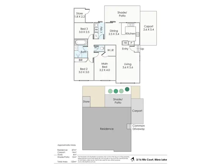 Floorplan of Homely villa listing, 3/16 Ritz Court, Bibra Lake WA 6163