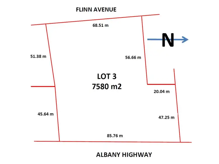 Floorplan of Homely land listing, 3043 Albany Highway, Kelmscott WA 6111
