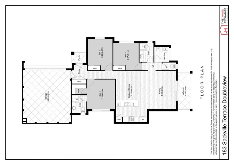 Floorplan of Homely villa listing, 183 Sackville Terrace, Doubleview WA 6018